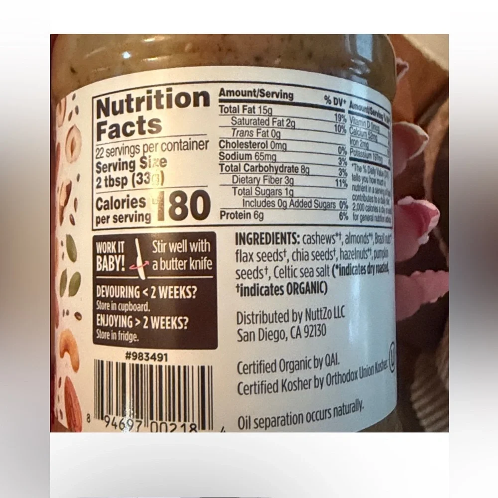Organic Power Fuel Crunchy Nut & Seed Butter